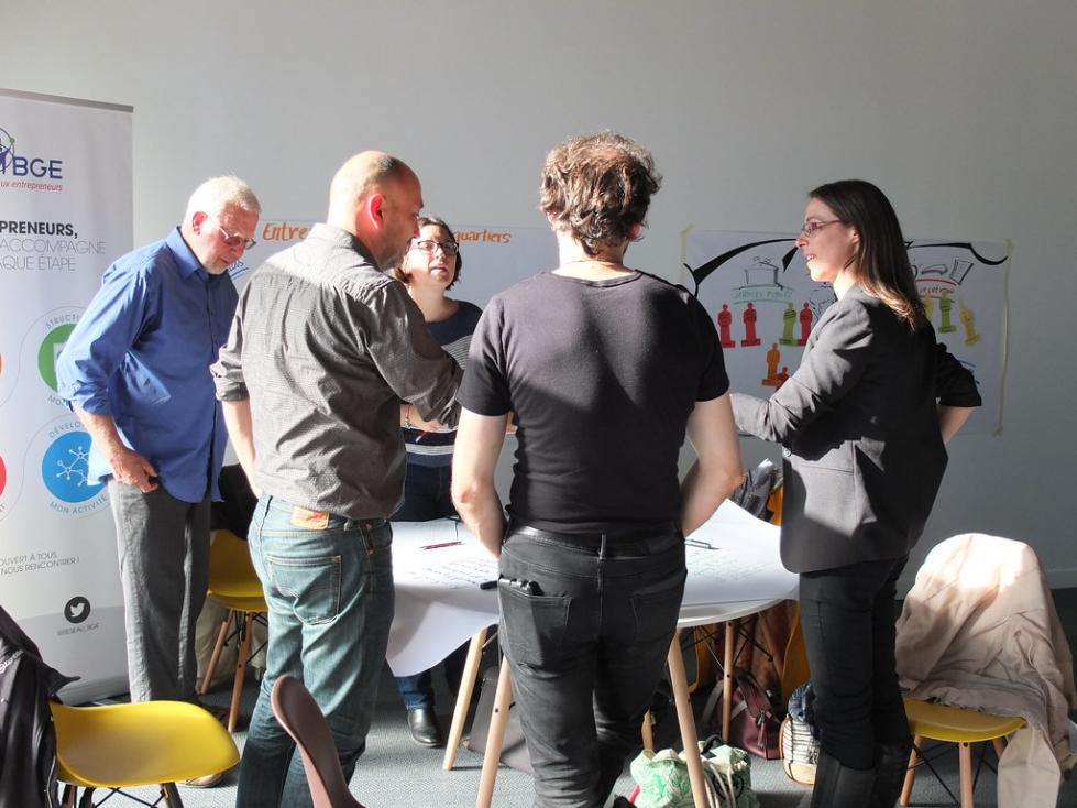 Session de brainstorming avec les acteurs du territoire animée par Florence Rigneau coach visuel