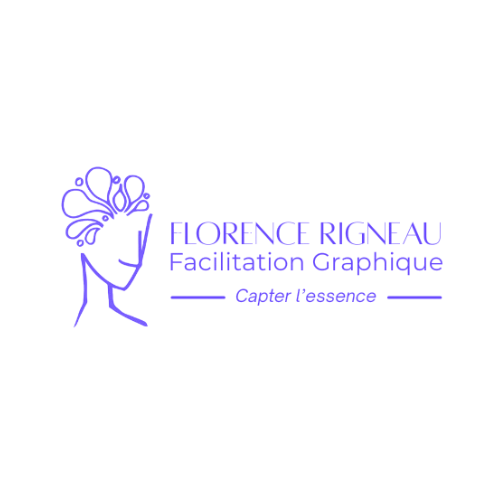 Logo représentatnt une tête pleine d'idées de Florence Rigneau facilitation graphique